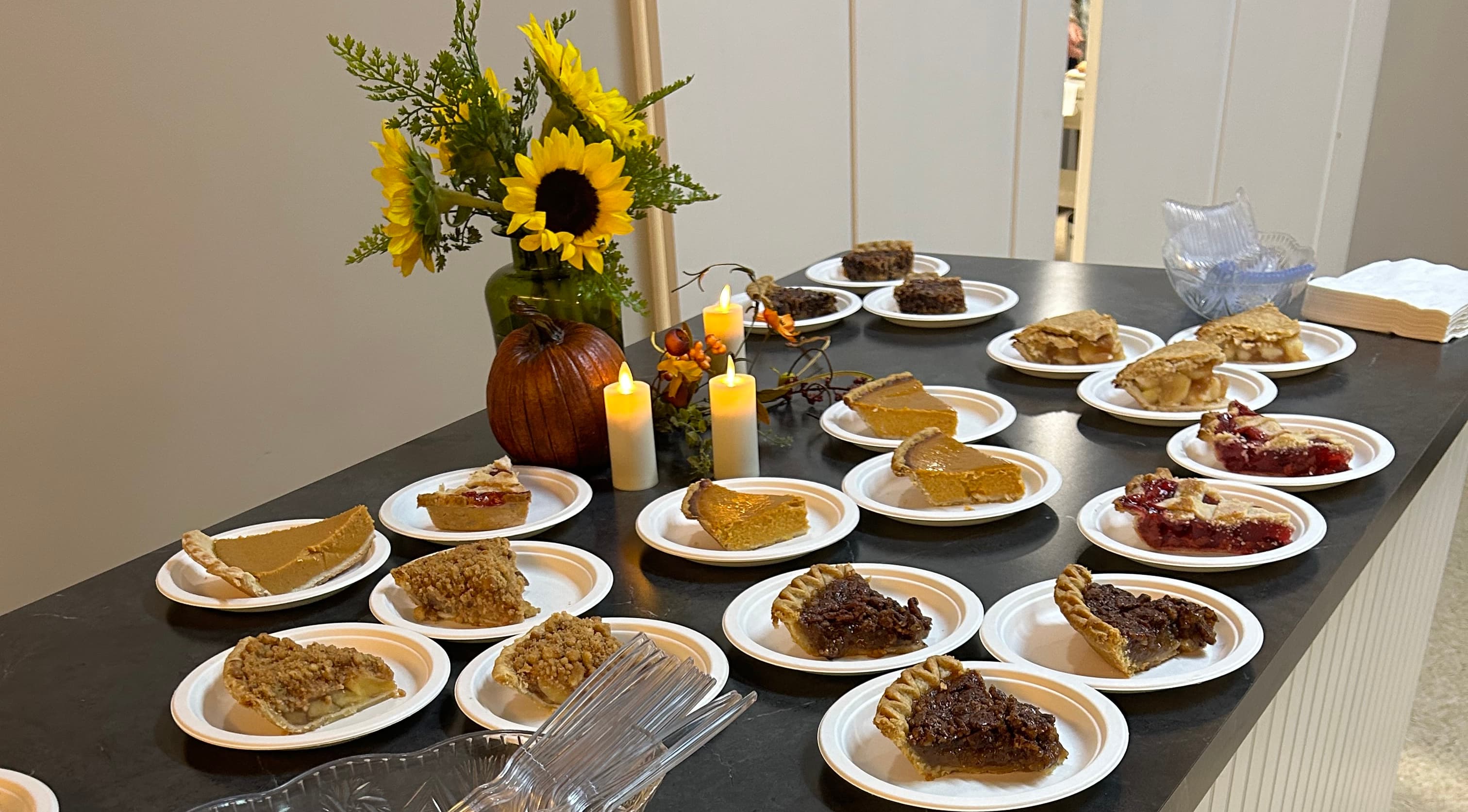 Pie served at the fellowship hour